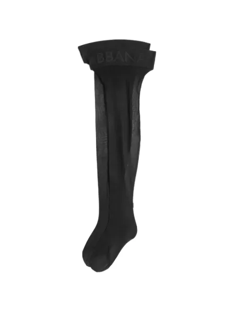 Dolce & Gabbana hold-up stockings with logo Black O4B08TON02S