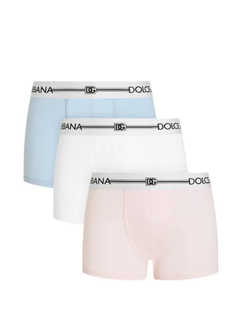 Dolce & Gabbana logo-waistband boxers (set of three) Blue M9A33JON082