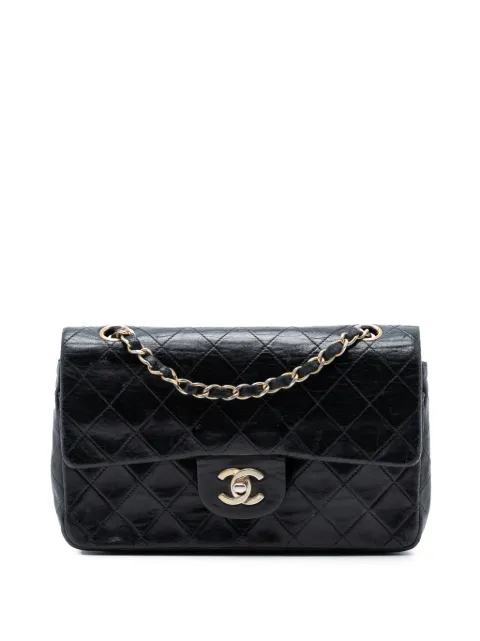 CHANEL Pre-Owned 1991-1994 Small Classic Lambskin Double Flap shoulder bag Black VU1GQ1M8128BO0LK