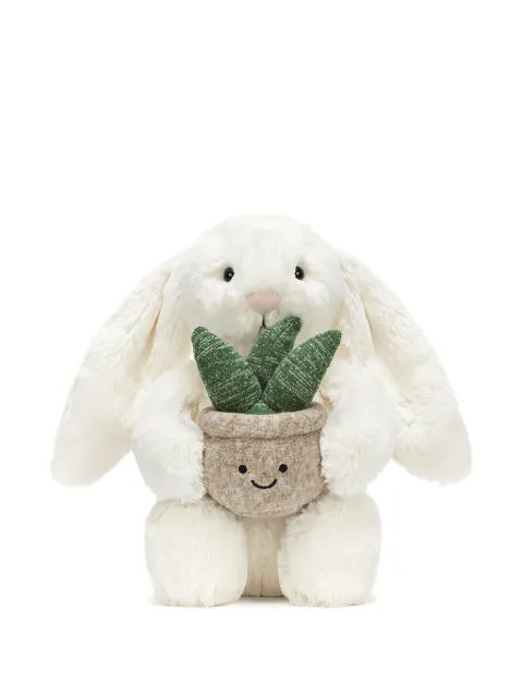 Jellycat Bashful Bunny with Aloe plant collectible Neutrals BB3PLA