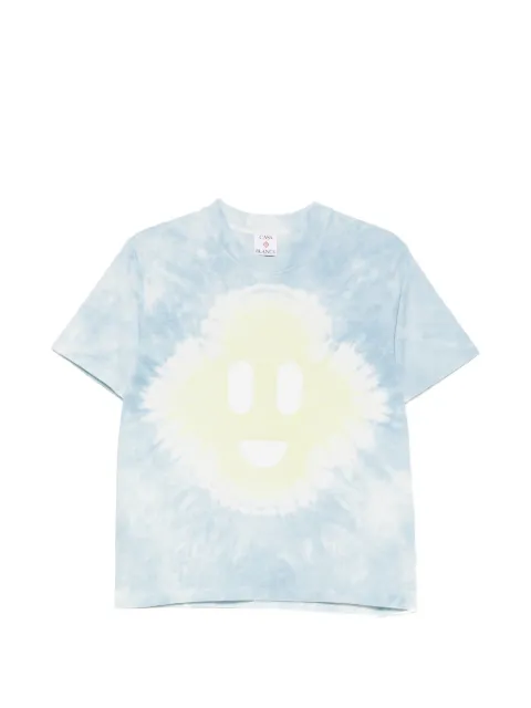 Casablanca tie-dye smiley-print T-shirt Blue WSS26JTS04601