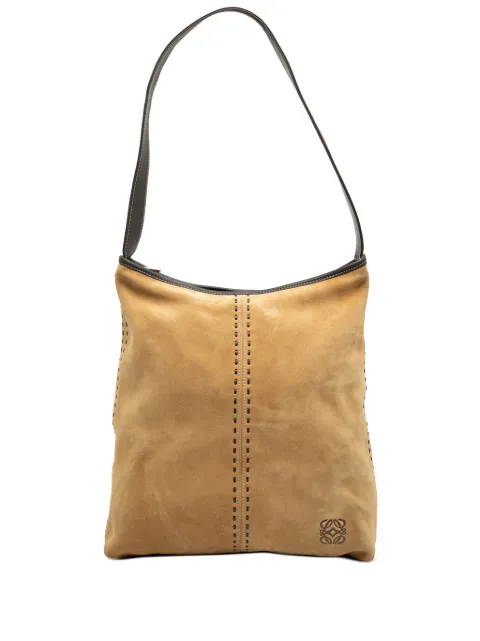 Loewe Pre-Owned 2000-2026 Suede Anagram shoulder bag Brown N7LIT1RZ4642PIJS