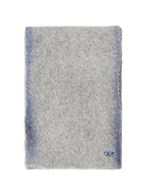 Diesel Oval D logo-embroidered scarf Grey A241740QMCK