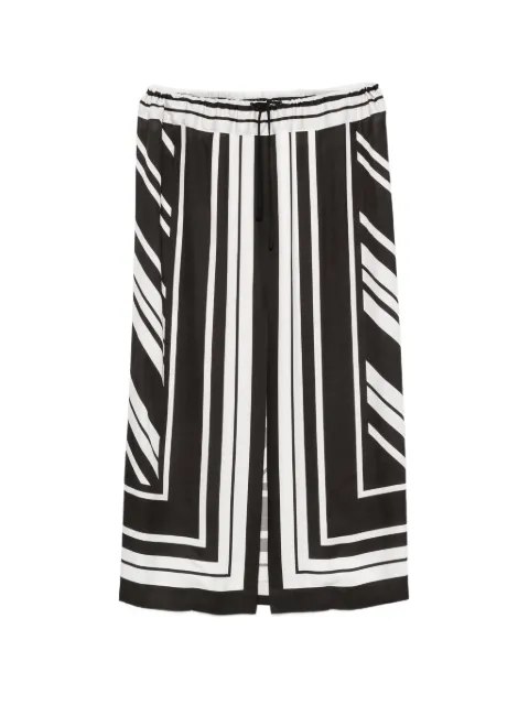 Brandon Maxwell Jameson striped maxi skirt Black SK279PF26