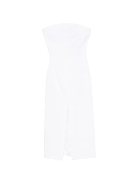 Brandon Maxwell strapless midi dress White DR870PF26