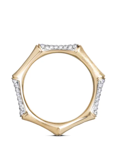Rainbow K Bamboo diamond ring Gold R027
