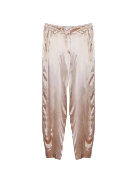 Genny silk trousers Neutrals 80AAA118N0695782