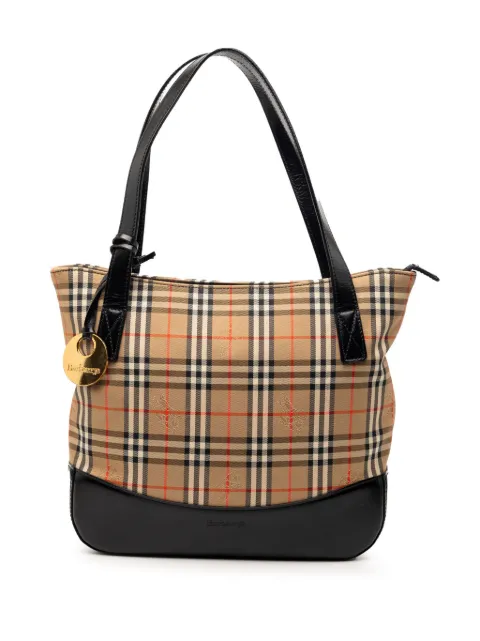 Burberry Pre-Owned 2000-2017 Haymarket Check Canvas tote bag Neutrals 1XNKS9OH9XTDDXIL