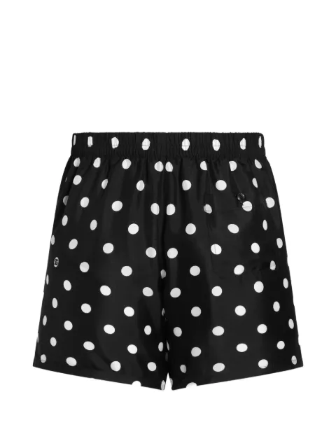 Dolce & Gabbana polka dot-print silk twill boxer shorts Black M3A21TIS13M