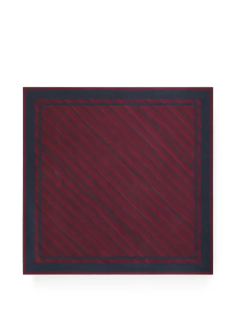 Dolce & Gabbana striped-print silk twill scarf Red GQ260EG0TK4