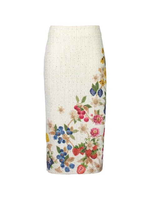 Mary Katrantzou Vargas fruit-embroidered midi skirt Neutrals SS26S6FRUITAVOLA