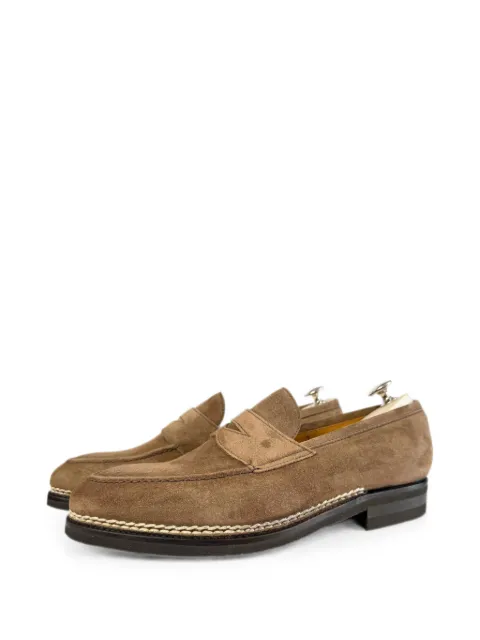 Bontoni Principe penny-slot loafers Brown PRINCIPESUEDE105VBST