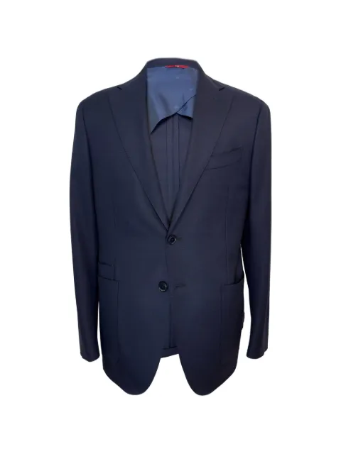 Luciano Barbera hopsack wool jacket Blue 111P251915189E