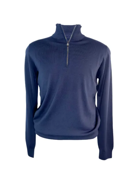 Piacenza 1733 quarter-zip merino sweater Blue 7038606