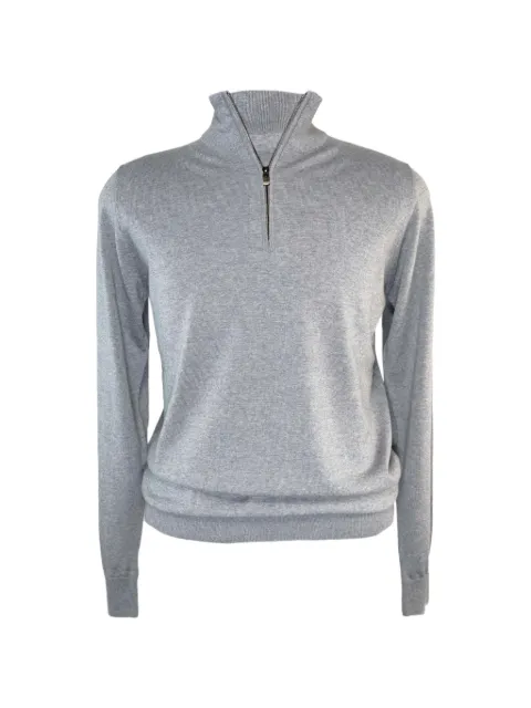 Piacenza 1733 merino wool quarter-zip sweater Grey 7038606