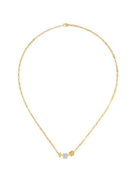 IVI Aurelia engraved charm necklace Gold NK9214YG