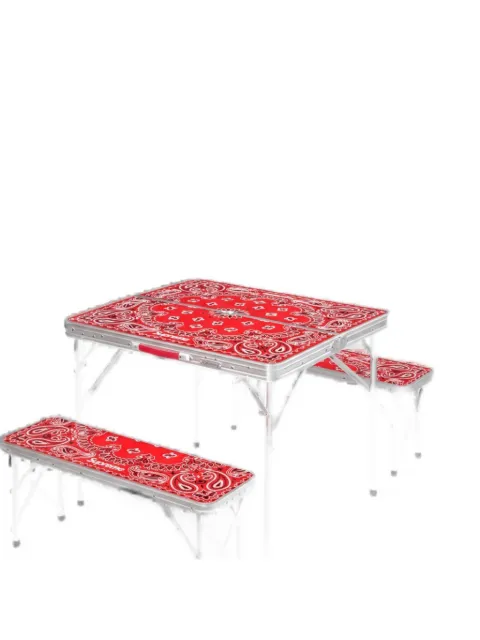 Supreme Coleman paisley-print folding table set Red SU27413