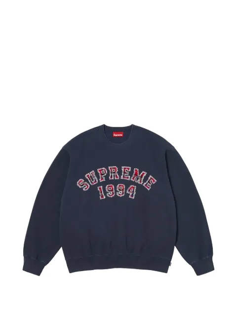 Supreme Plaid Arc crew neck sweater Blue SU27409