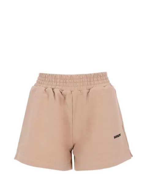 BARROW logo-print elasticated-waist mini shorts Neutrals S6BWWOSH145