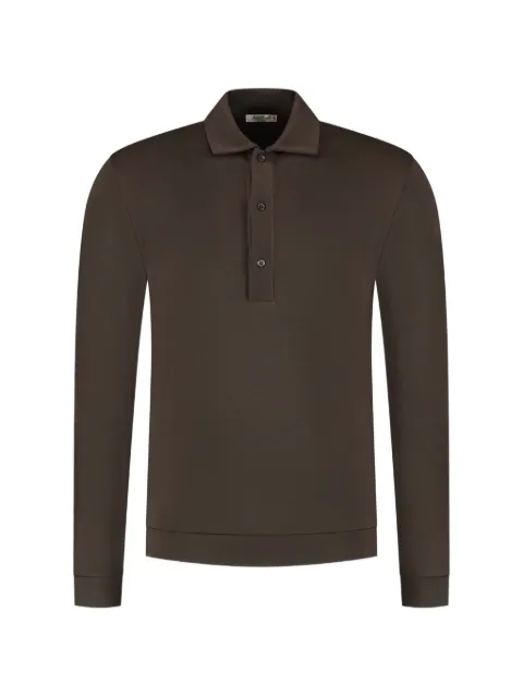 Stefan Brandt long-sleeve polo shirt Brown 183811800