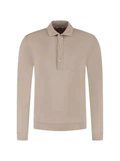 Stefan Brandt long-sleeve polo shirt Neutrals 183801400