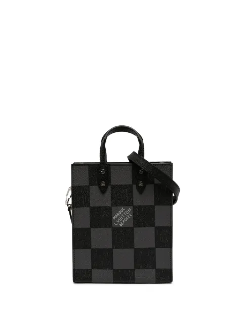 Louis Vuitton Pre-Owned 2021-2026 Damier Checkerboard Sac Plat XS satchel Black 4TKWU8PDQ9FXVSW0