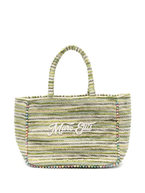Marc Ellis medium Buby striped tote bag Green BUBYMINDY26