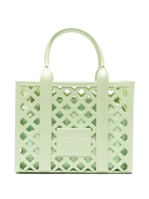 Marc Ellis Flat Plot logo-patch tote bag Green FLATPLOT