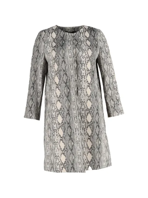 Max Mara Panetto snake-print coat Grey NAPPUGBCL504404W