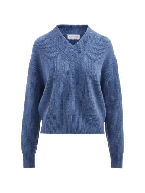 Brandon Maxwell Maris rib-knit sweater Blue KN457SS26
