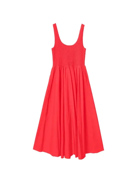 Xirena Florence smocked midi dress Red X4LUC003
