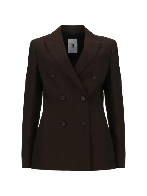 PT Torino Romy double-breasted blazer Brown TW3FDP130TORZI330850