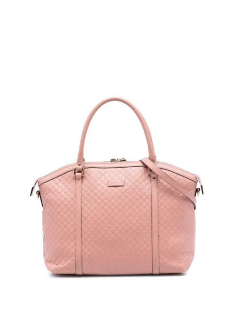 Gucci Pre-Owned 2016-2025 Large Microguccissima Dome satchel Pink VRVIH6E4RWZTGJQI