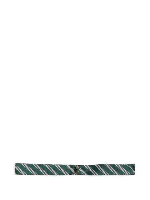 Brooks Brothers striped D-ring belt Green ACBEL038SEPSE001