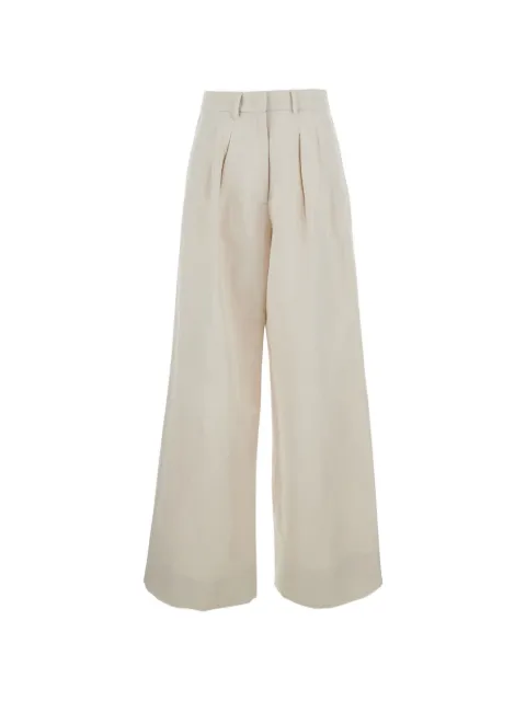 PT Torino pleated wide-leg trousers White CDVLFKZ00STDPU38L