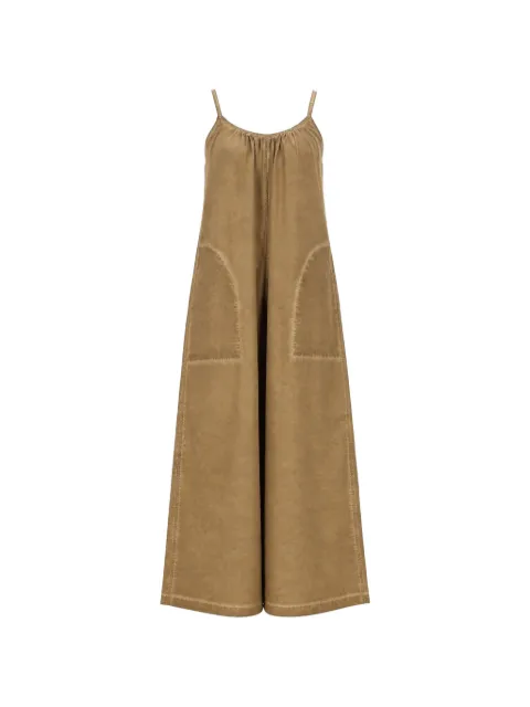 Uma Wang scoop-neck jumpsuit Neutrals UW3052UW200