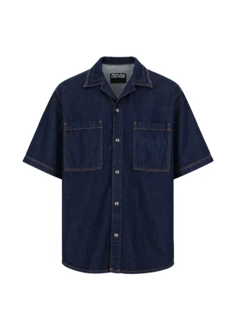 Versace Jeans Couture logo-embroidered denim shirt Blue 80GAL21ADW127L54