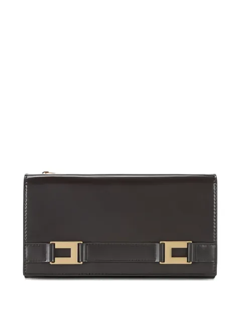 Elisabetta Franchi wallet with logo details Brown PF65A61E2