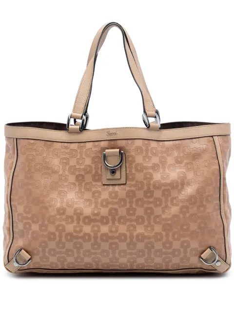 Gucci Pre-Owned 2016-2025 Leather Abbey D Ring Horsebit tote bag Brown L7HECMPDBLUSD301