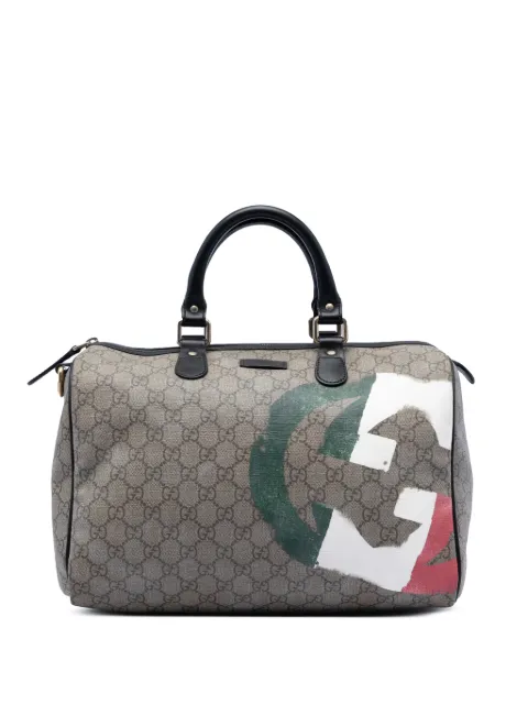 Gucci Pre-Owned 2016-2026 Medium GG Supreme Italian Flag Joy boston bag Neutrals DQ3B2LM08E9KK9WT
