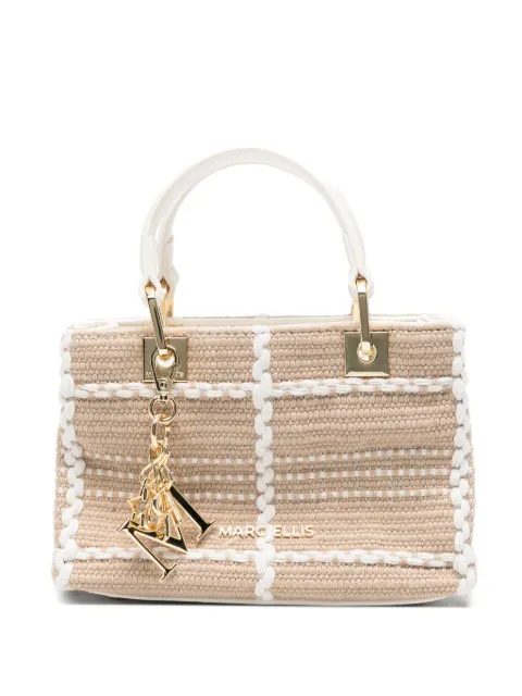 Marc Ellis Krissy woven-effect tote bag Neutrals KRISSYSLUXEBEIGE