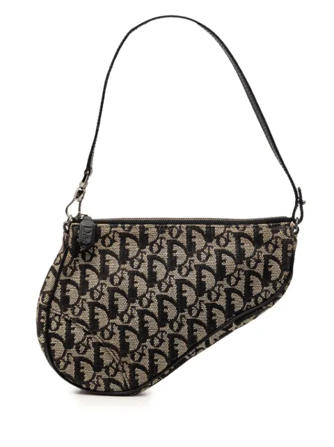 Christian Dior Pre-Owned 2002 Mini Diorissimo Canvas Saddle Pochette shoulder bag Black 5GTGJ27QFUK0JFIO