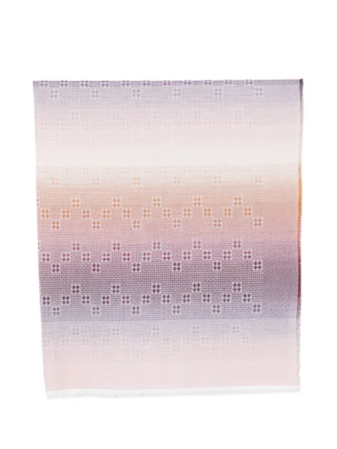 Missoni zigzag-knit fringed scarf Pink SL80WMDA596