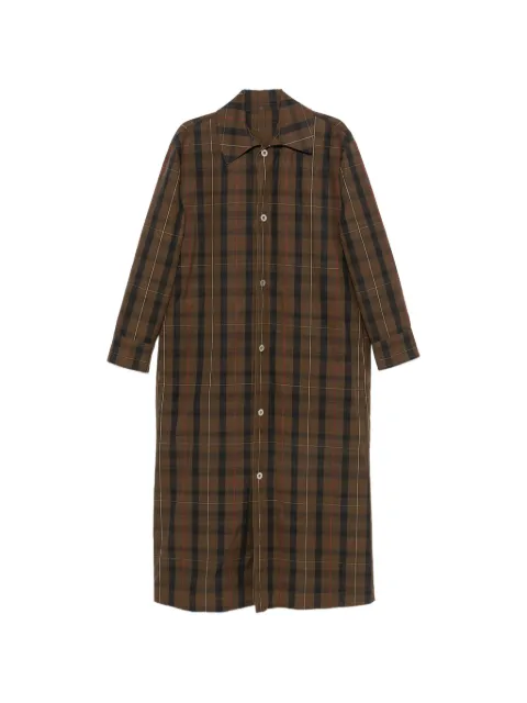 MARBELL Victoria check-pattern cotton trench coat Brown BSS1003