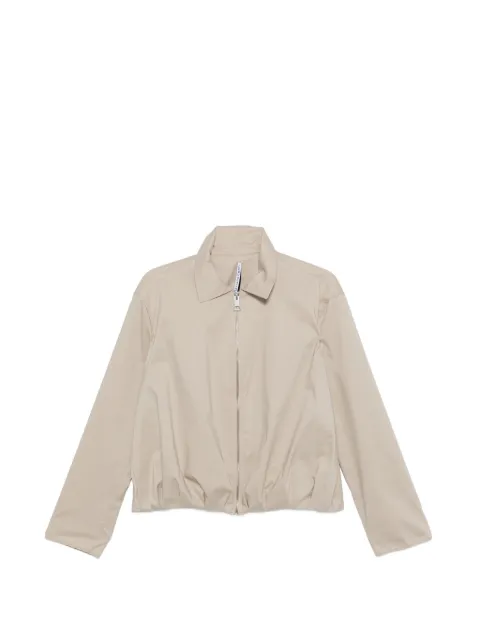 Liviana Conti zip-fastening pleated jacket Neutrals L6SK90