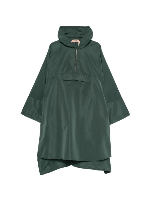 Nº21 hooded half-zip cape Green O0315844