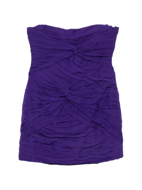 Blumarine ruched strapless mini dress Purple P644A420A