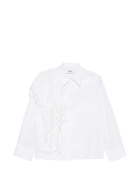 Erika Cavallini fringe-trimmed shirt White P6SJ02