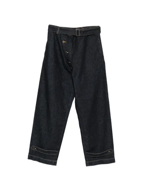 CULTURA asymmetric-fastening buttoned-cuff jeans Blue S26PA07DB81
