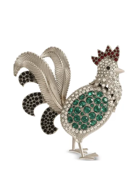 Dolce & Gabbana rooster brooch Silver WPS1A5W1111